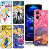 Hey Arnolds Black Silicone Phone Case For Xiaomi Redmi Note 10 11 11S 12 13 4G 8 9 11T Pro 5G Plus 8T 9S 10S 12S