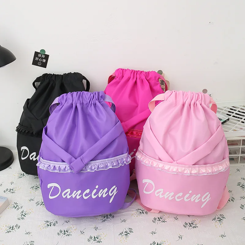 

Girls' School Backpack Fashion Children's Drawstring Dance Shoulder Bag Fashion Kids Princess Latin Ballet Kindergarten Backpack