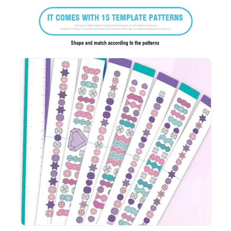 Girls' Beaded Bracelet Bracelet Weaving Set Children's crafts Gemstone Beaded Hair Band DIY Game Handmade Toys for Kids Gifts