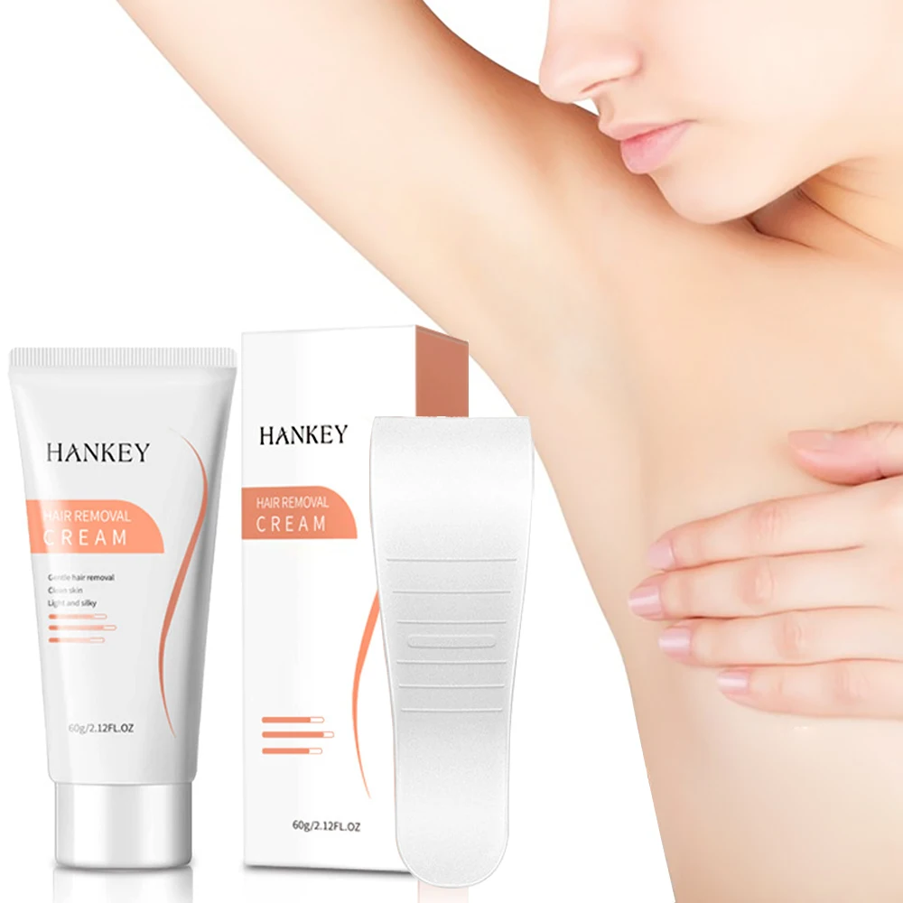 HANKEY Hair Removal Cream Painless For Men And Women Effectively Armpit Leg Arm Skin Care Light and Silky 60g