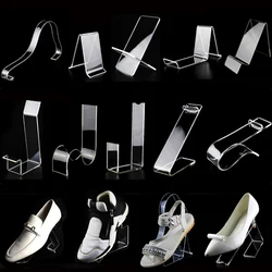 Acrylic Clear Shoe Display Stand Shoe Rack Holder U Shape Shoe Holder For Shoe Store Display Riser Home Shoe Storage Organizer