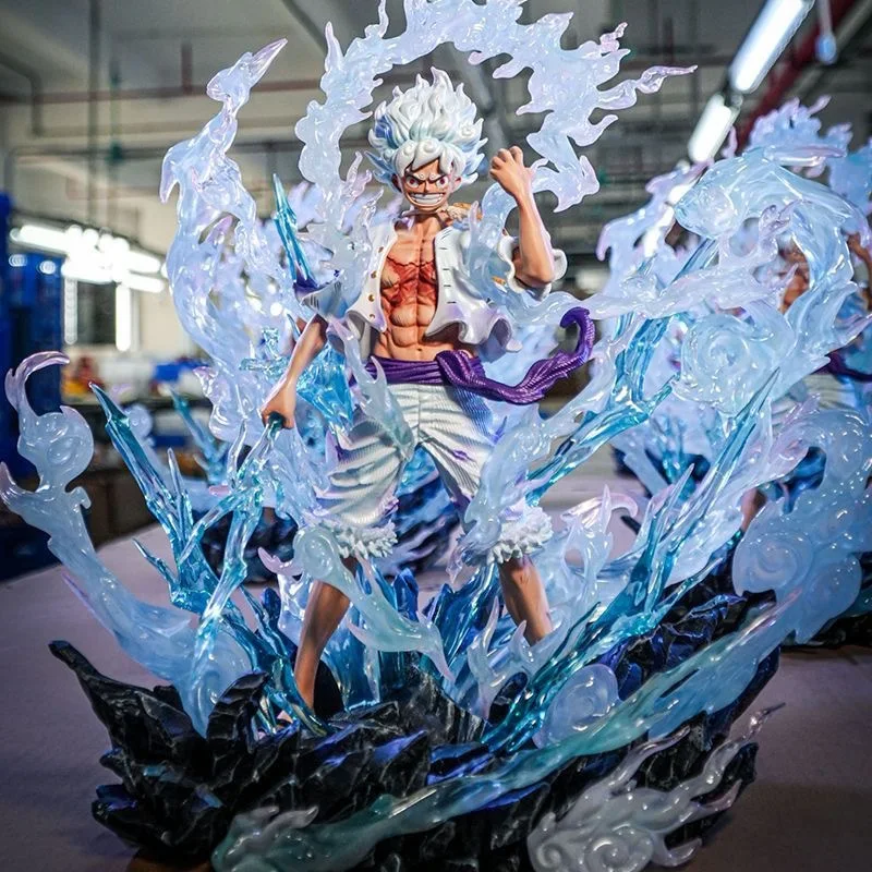 

Jt One Piece Nika Luffy Gear 5 Iron Curtain Series Anime Character Figure Special Effect Scene Statue For Anime Fans Collection