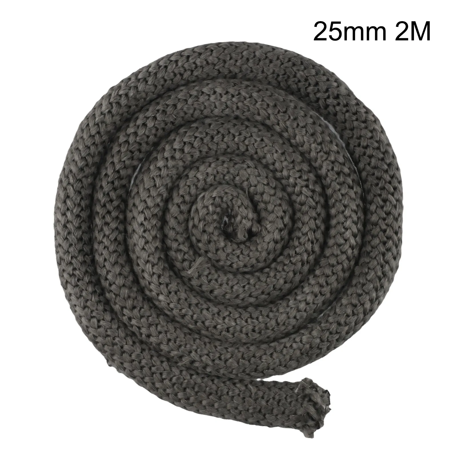 2M 25mm Fiberglass Rope Seal for Black Stove/Fire Rope Wood Burning Stove Log Burner Door Seal High Temperature Fireproof