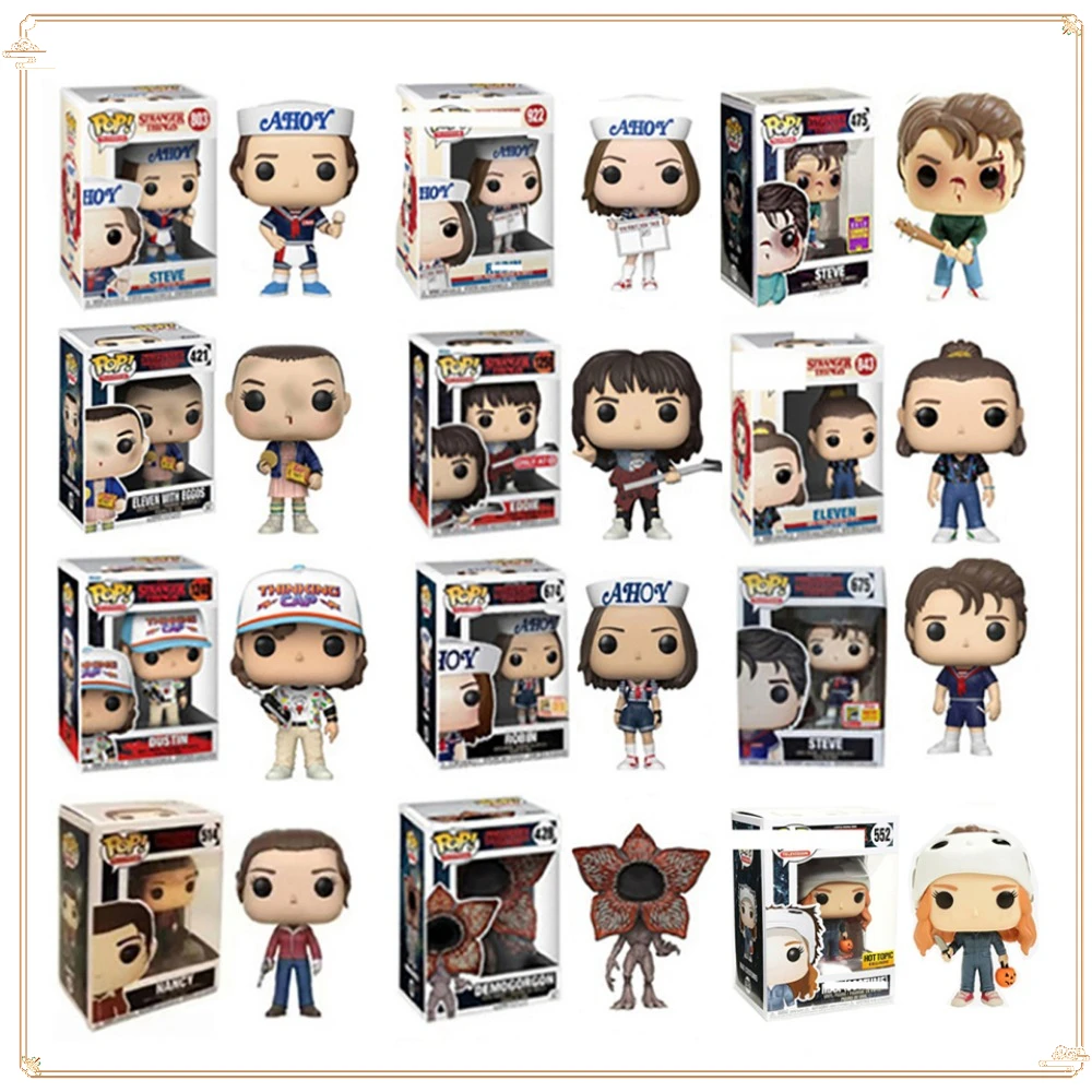 

FUNKO POP Toy Figures Popular Stranger Things Characters Action Toys Exquisite Doll Models Collection Christmas Children's Gifts