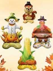 1pc 60inch Supersize Stand Pedestal Scarecrow Turkey Maize Balloons Autumn Harvest Festiva Decorate Thanksgiving Day Decorations