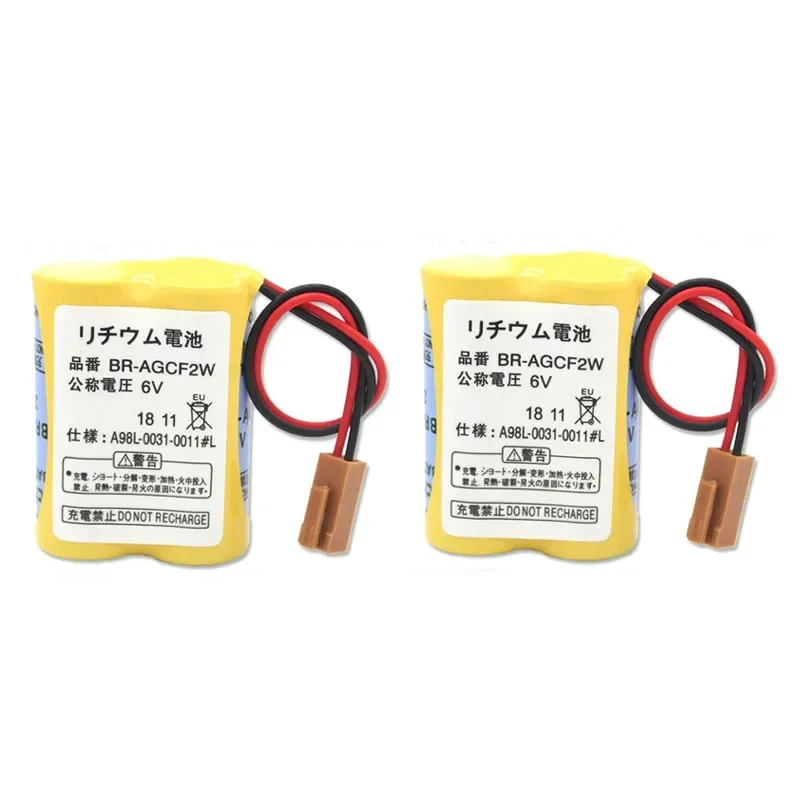 10PCS Original 6V BR-AGCF2W PLC Lithium-ion Industrial Battery Pack with Brown Plug for Panasonic Fanuc CNC Servo Motor Battery