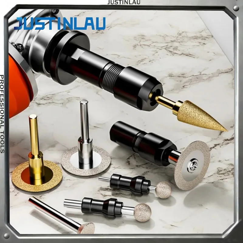

JUSTINLUA 1PC 3/6mm Angle Grinder Converted To Straight Grinder Adapter Electric Angle Grinder Accessories Grinding Tools