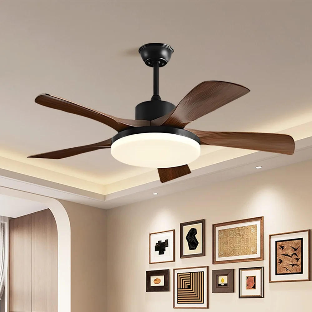 

40/46/56inLarge-sized Ceiling fan lamp Flat-mounted Five-blade Living Room/OfficeDC high-power motor 6-speed frequency converter