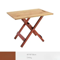 Outdoor Aluminum Alloy Folding Table Foldable Barbecue Table Leisure Bamboo Board Table Portable Wood Grain Picnic Table