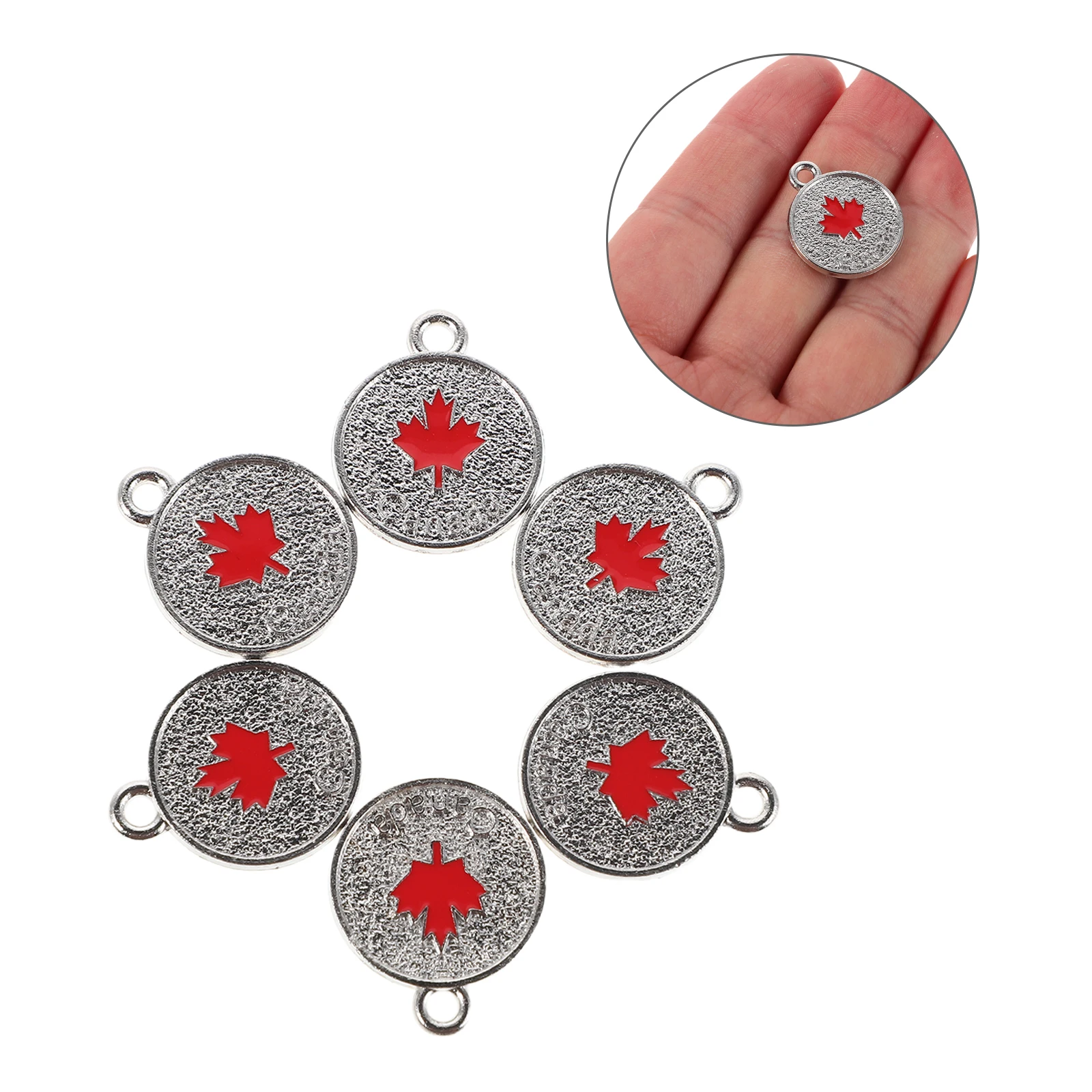 

Flag Pendant Assorted Charms Canada Necklace Day Jewelry Earrings Key Maple Leaf Keychain