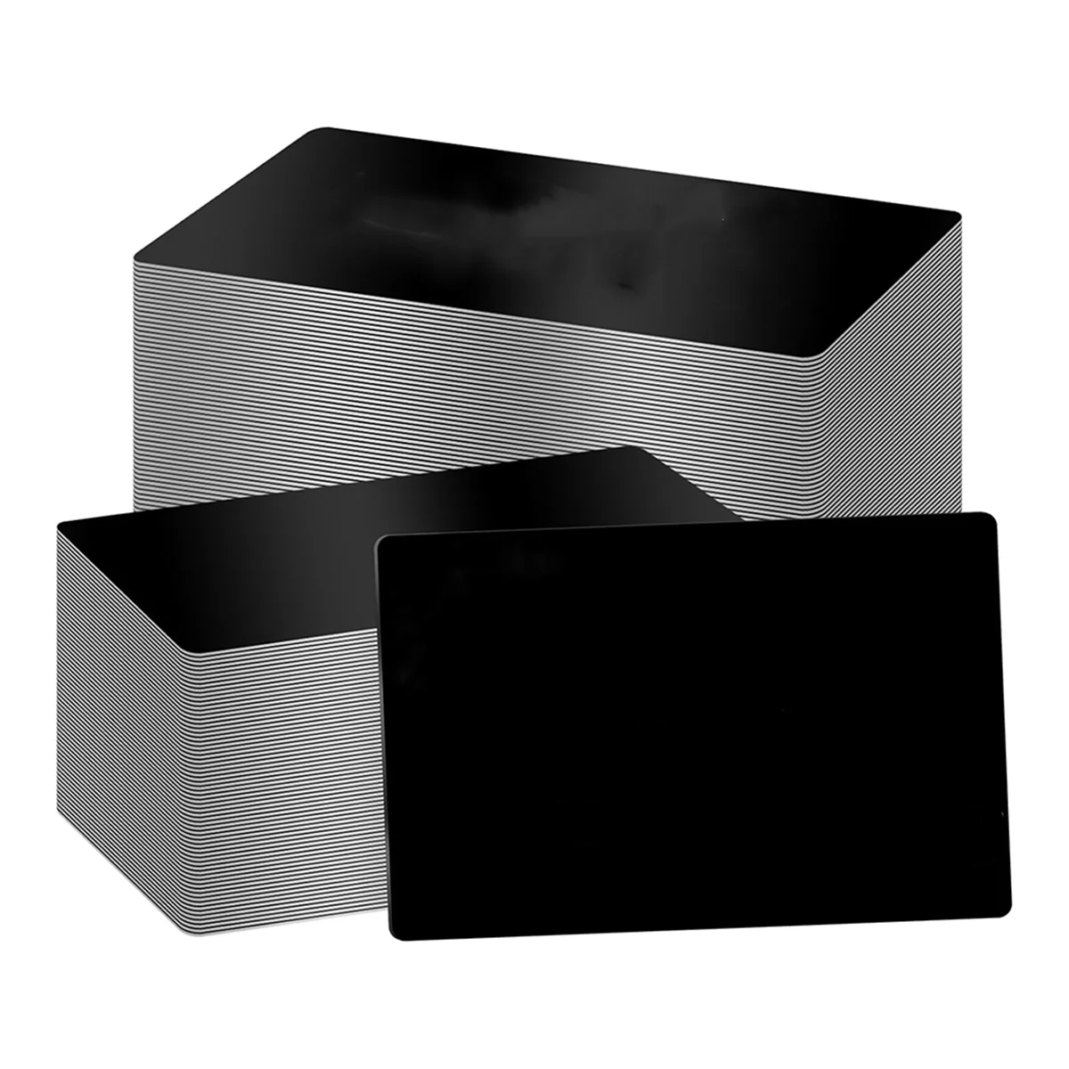 

Gfc-300 Pcs Metal Business Cards Black Metal Business Card Blanks for CNC Engraver Laser Engraving Thickness 0.2mm