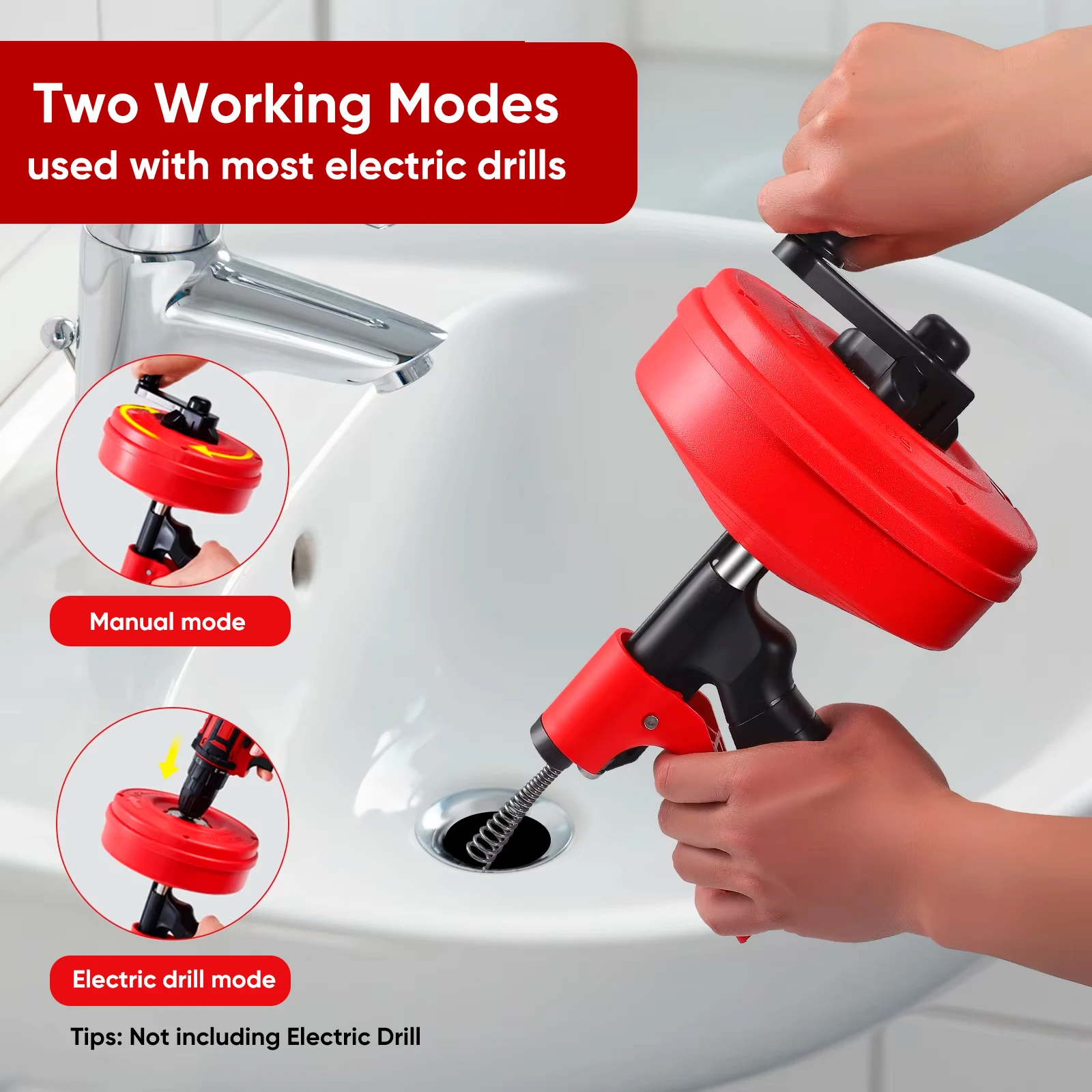 パイプ浚渫機クリーニングスパイラル 10M/33フィート ス - Plumbing Snake Drain のレビューと価格
