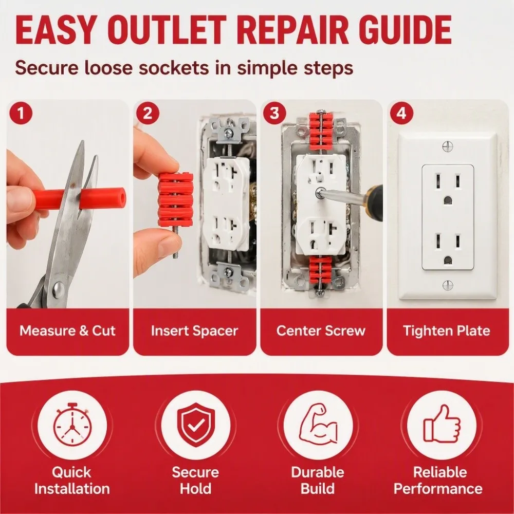 (52/24/32/28/16/60)pcs/set Socket Spacers Adjustable Easy To Install Outlet Spacers Secure Durable Outlet Box Extender