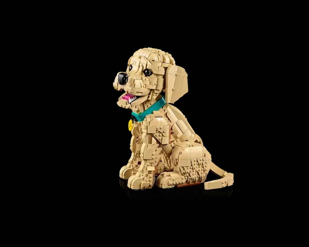 2026 Golden Retriever Puppy Pet Model Building Blocks 2102pcs Realistic Puppy Building Blocks Holiday Gift for Animal Lovers