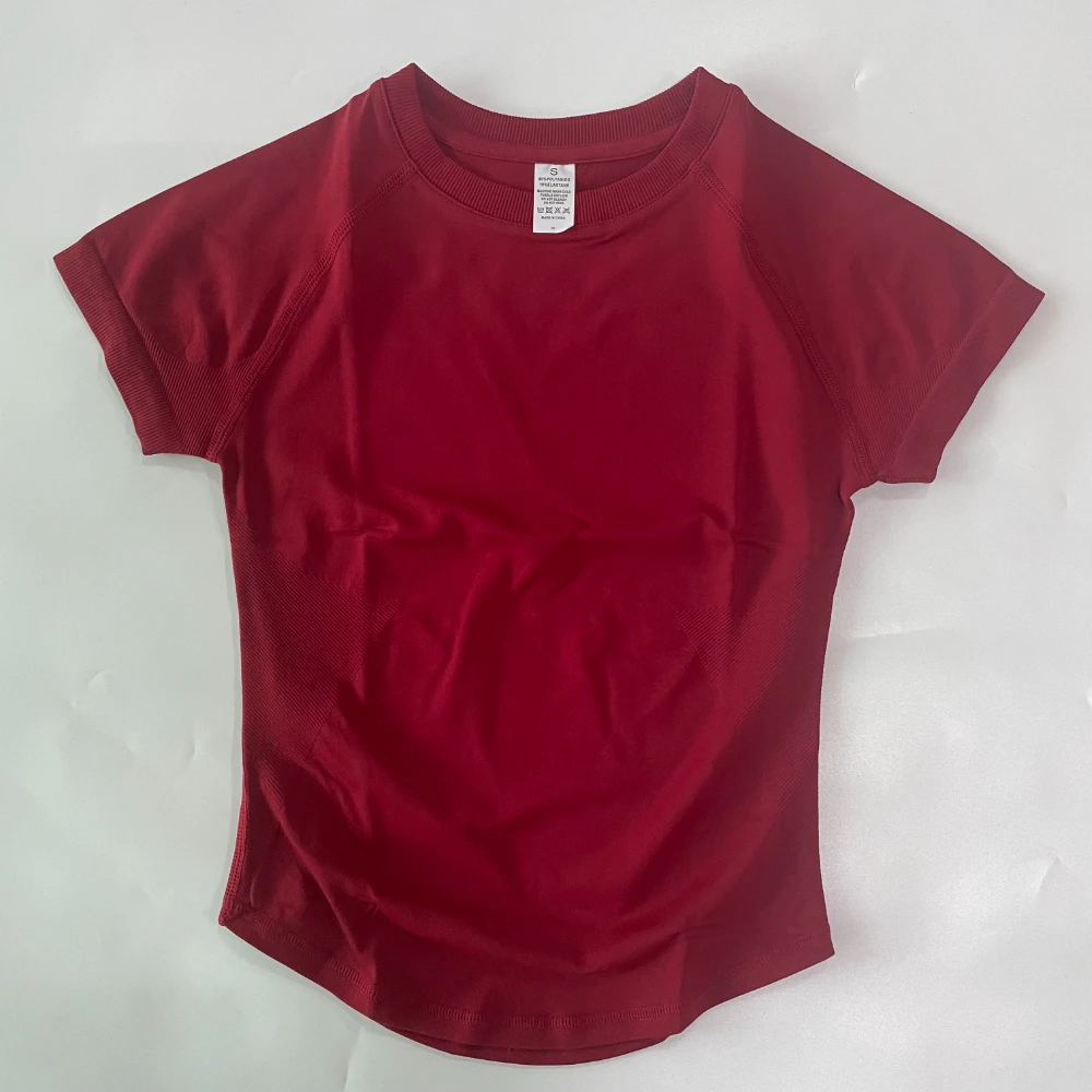 Langärmliges Kurzarm-Top für Damen, Fitness-Crop-Top, leichtes Yoga-Top, dehnbares Workout-Shirt, Lauf- und Sportshirt – Detail 17