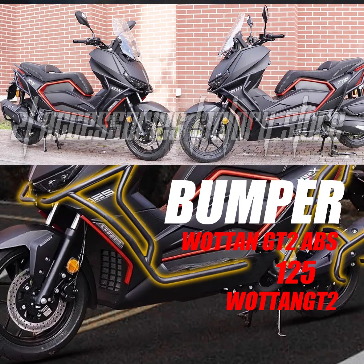 

Suitable for Wottan GT2 ABS 125 Wottan GT2 motorcycle engine guard anti-collision bar frame bumper fairing protection bar