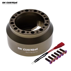 For Audi A3 S3 A4 A6L S5 S6 TTS A8 Steering Wheel Short Hub Adapter Aluminum Alloy Steering Wheel Base Boss Hub Car Modification