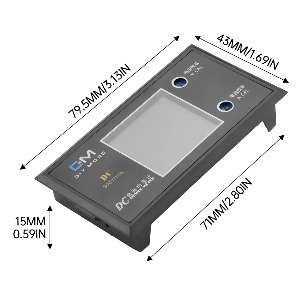 DC 0-500V 10A Digital Multimeter High-precision LCD Three-digit Digital Display Voltmeter Ammeter Current Voltage Meter