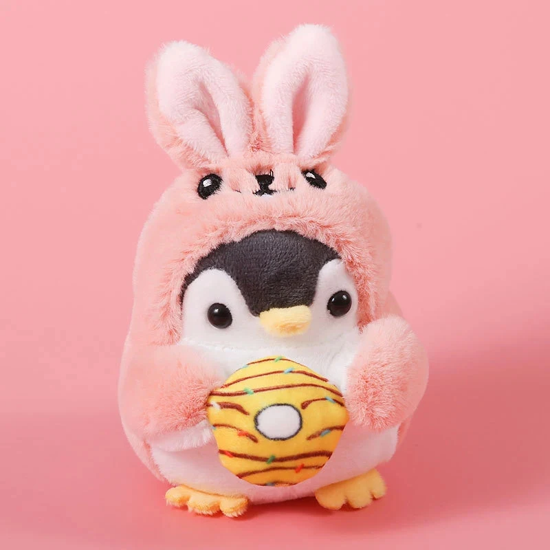 New Cute Plush Keychain Emotion Change Penguin Doll Plush Toy Filling Doll Plush Pendant Toy Girl Gift Filling Animal