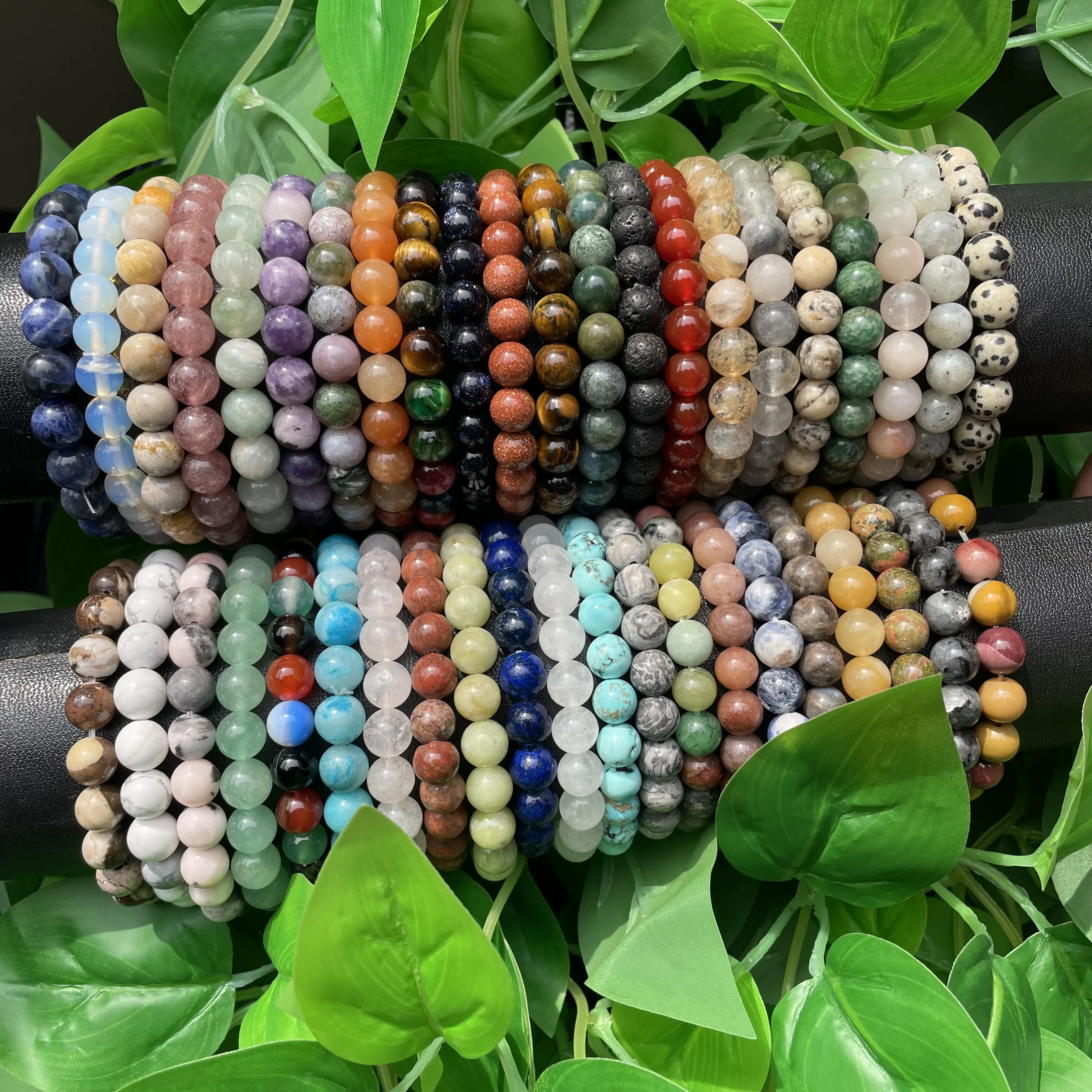 

4 6 8mm Beads Stretch Bracelets For Women Men Energy Agates Healing Stone Bracelet Elastic Rope Bangles Health Jewelry