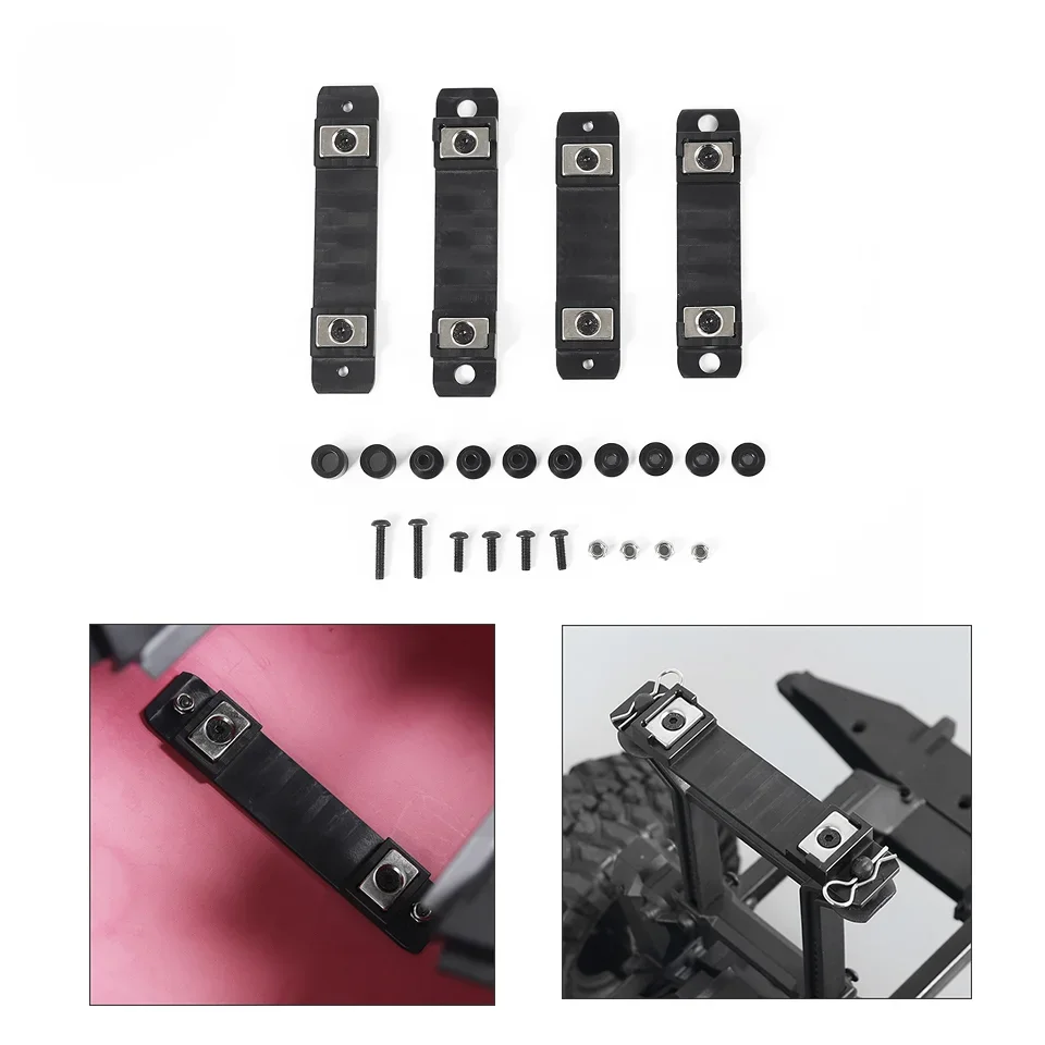 4Pcs Magnetic Connector Body Post Mount Invisible Shell Column for 1/10 RC Crawler Car  TRX4 TRX-6 G500 Upgrade Parts