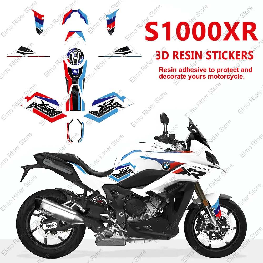 

For BMW S1000XR 2024 Motorcycle 3D Gel Epoxy Resin Protective Sticker Tank Pad Stickers Kit New Fairing Shell Sticker Decals Kit