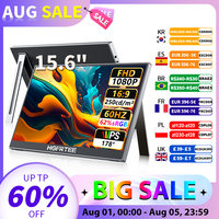 HGFRTEE 15.6 inch Portable Monitor FHD 1080P with HDMI USB-C Second Monitor Extended Display for PC Laptop Mac Switch Xbox PS4/5