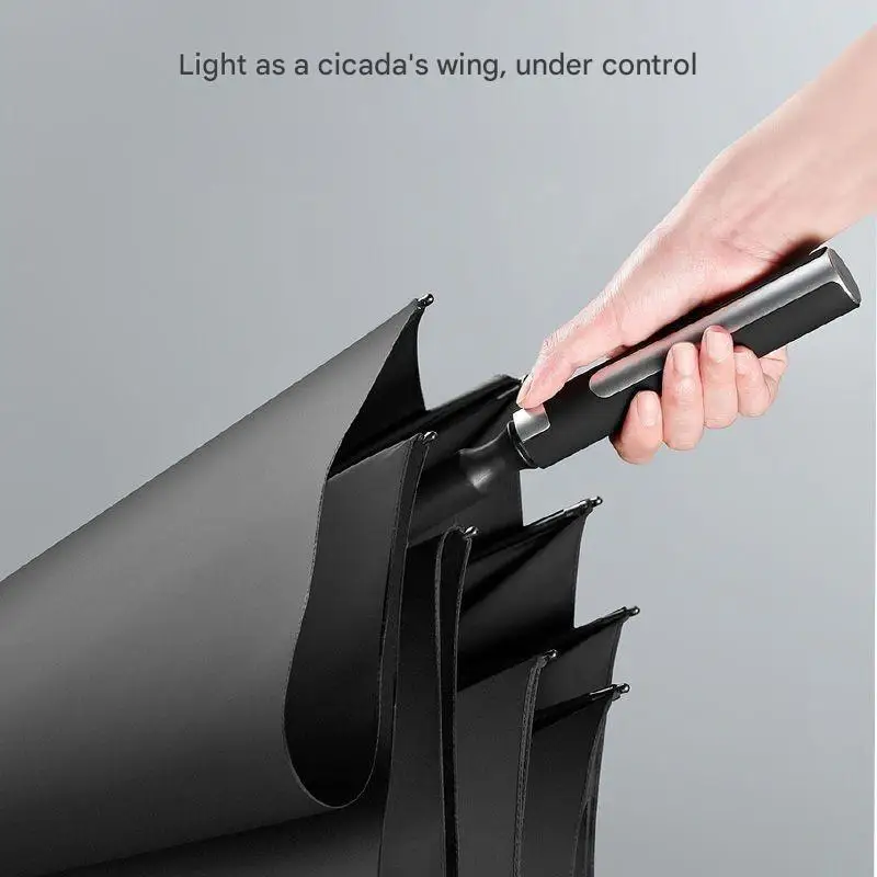 

Полностью автоматический зонт, мужской зонт с прямой шестом и длинной ручкой, большой усиленный утолщенный зонт для гольфа с сильным ветром и дождем