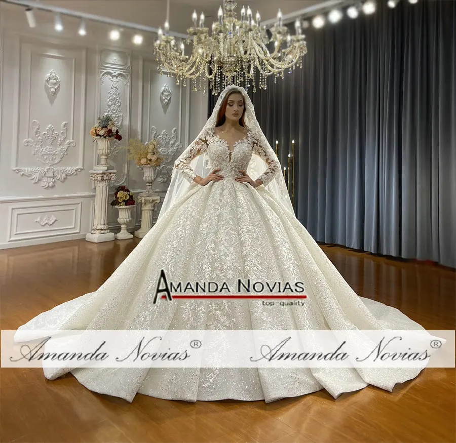 Customized Amanda Novias New Model Wedding Dress Real NS4658