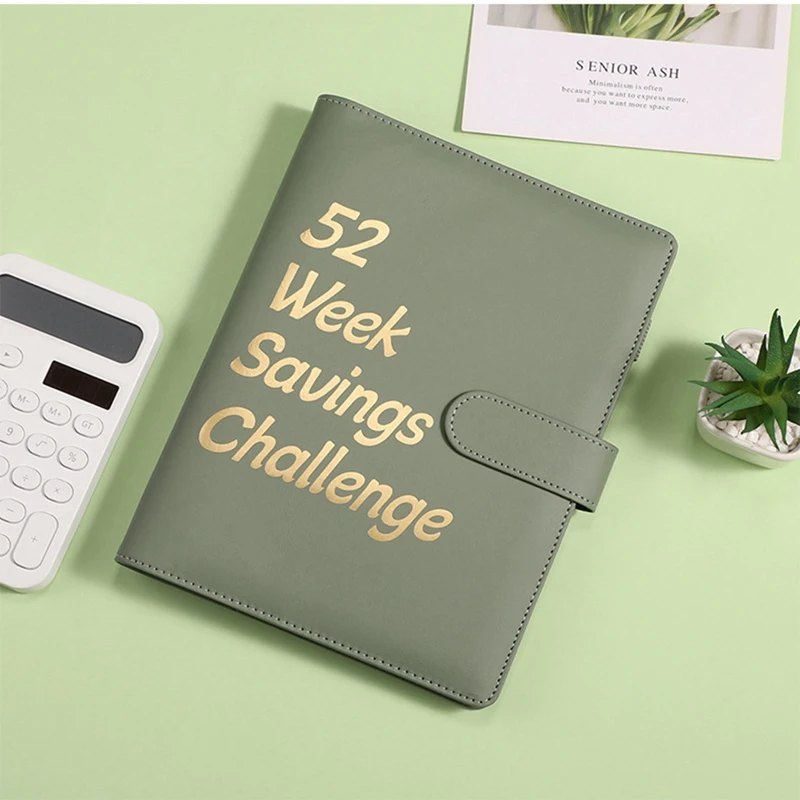 52 Week Money Saving Challenge Binder With Cash Envelopes For Saving, A5 Budget Binder Savings Challenges Book Black Durable