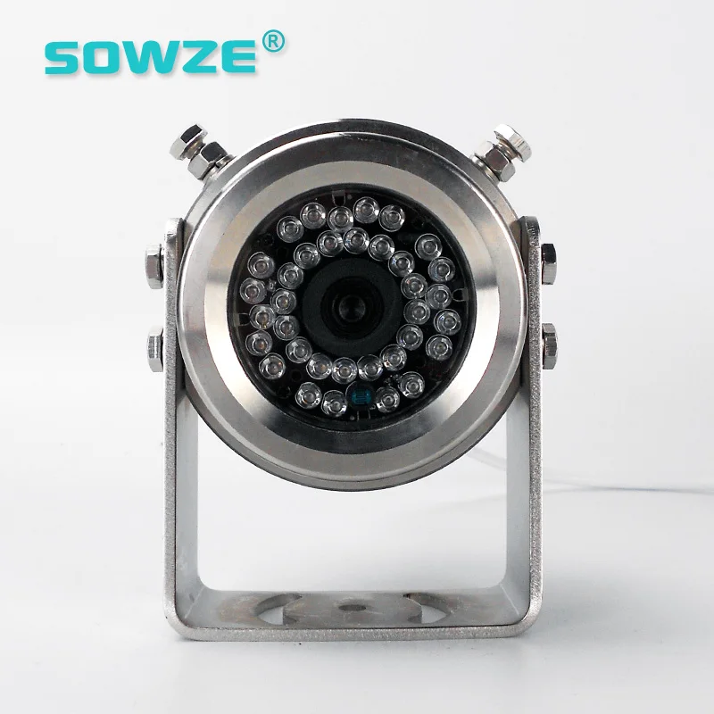 IP68 Protected Underwater CCTV Camera Seawater Grade Stainless Steel Aquarium Camera Swimming Pool Camera