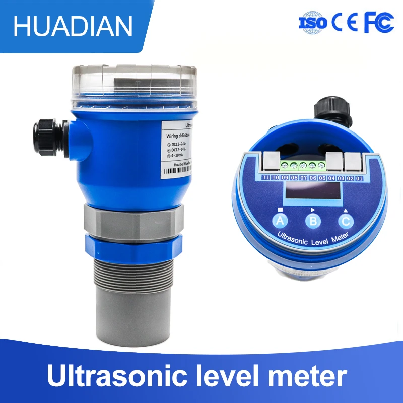 24V เซ็นเซอร์ระดับอัลตราโซนิกสำหรับน้ำผลไม้และนม Rs485ดิจิตอล Ultrasonic Level Transmitter ราคา