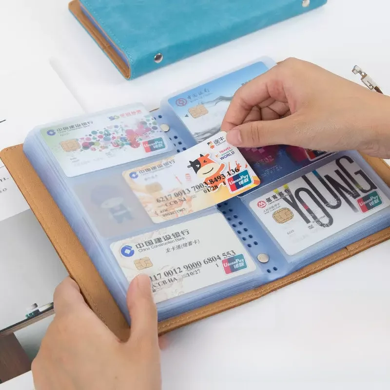 2026年新型大容量カードホルダー、銀行証明書収納ブック、レディース名刺アルバム、idパスポートオーガナイザー
