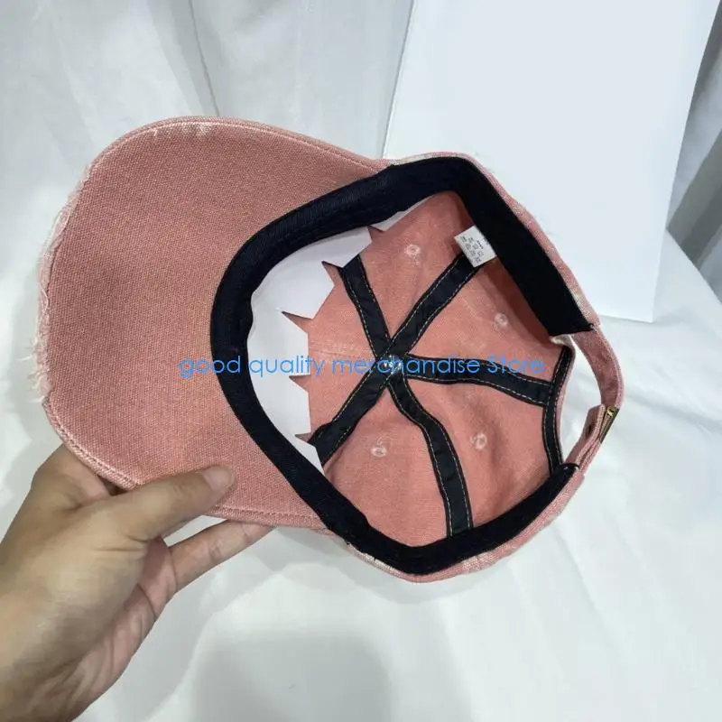 y5jd-fashion-dog-ear-hat-for-girls-boy-ripped-cotton-baseball-hat-street-dancing-hat