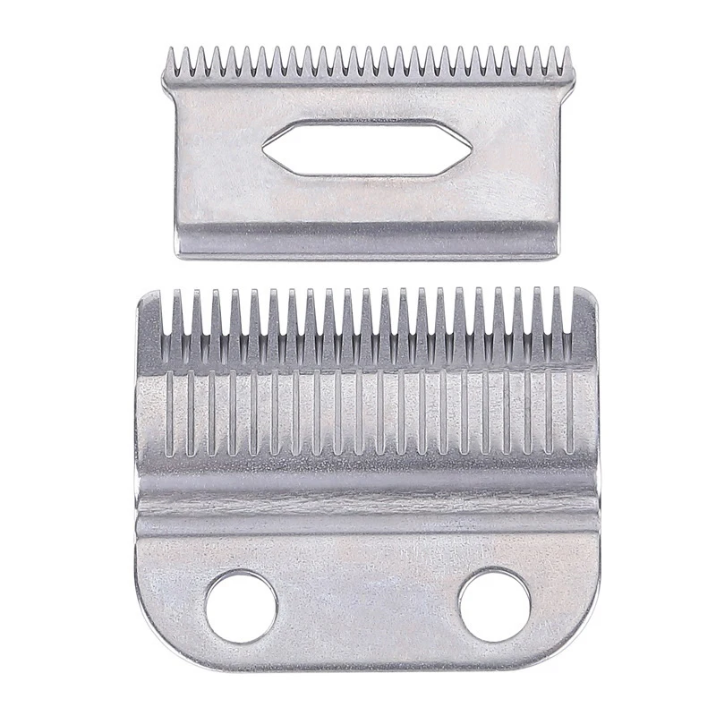 2pcs/set Professional Clippers Blades Replacement Precision 2 Holes Adjustable Hair Trimmer Parts Stainless Steel