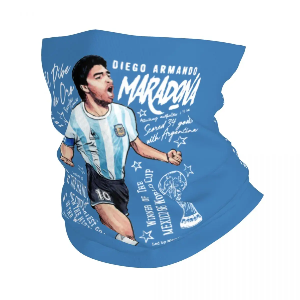 Diego Armando RIP Mourns Bandana Neck Cover Printed D Maradona Balaclavas Face Scarf Multi-use Cycling Running  Adult Winter