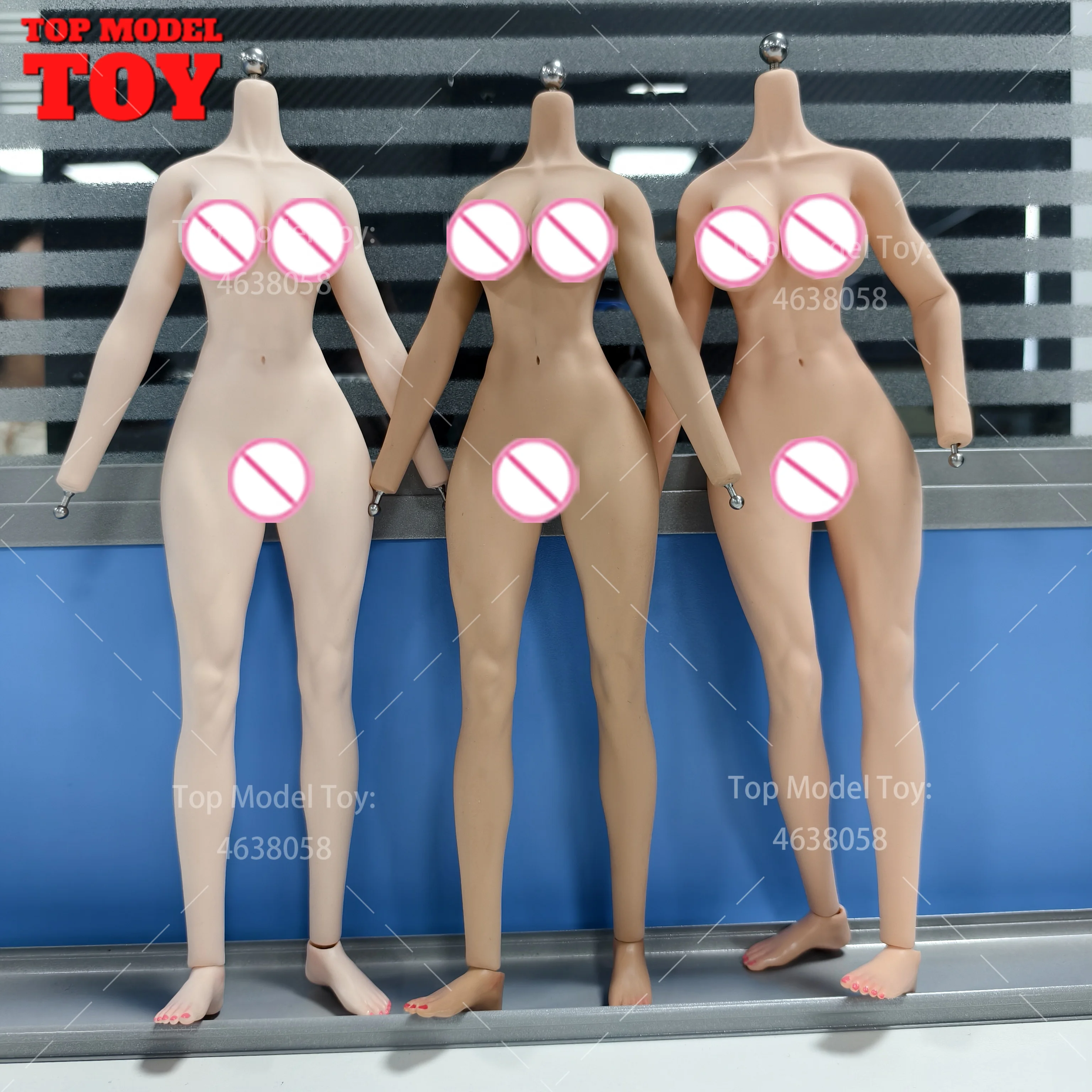 

1/6 Female Super Big Breast Sexy Seamless Muscles Body with Physiological Details 12'' Soldier Flexible Action Figure Doll
