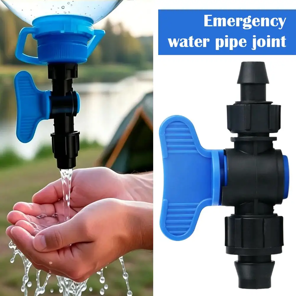 Double-Locking Plug Bypass Valve For Pet Bottle Drip Tape Shunt Waterstop Valve Portable Camping Faucet Nozzle For Picnic Hiking