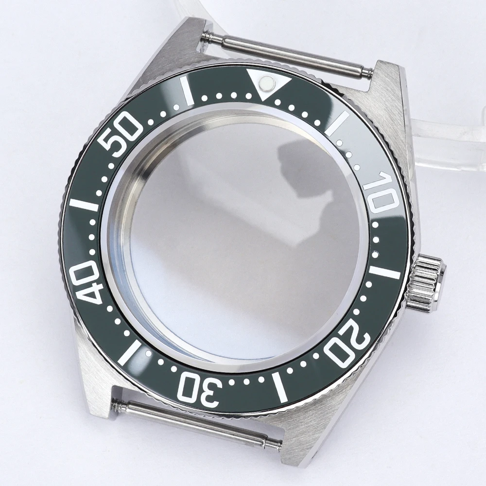 40mm Men's Dive Watch Case Sapphire Crystal Glass For SPB149J1 NH35 NH36 NH38 NH70 NH72 Movement Black Deep Green Sloping Bezel