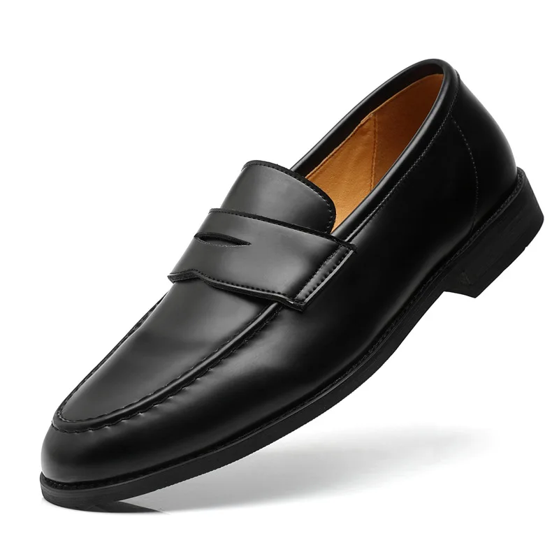 

Men's Plus Size Genuine Leather Loafers Slip-on Formal Business Casual Dress Shoes for Man Spring Autumn New Wedding Shoes Male