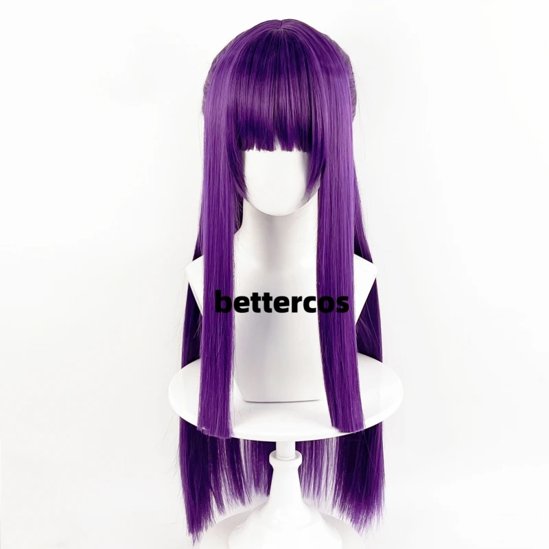 Fern Cosplay Wig High Quality Anime Purple 80cm Long Straight Hair Heat Resistant Synthetic Wigs