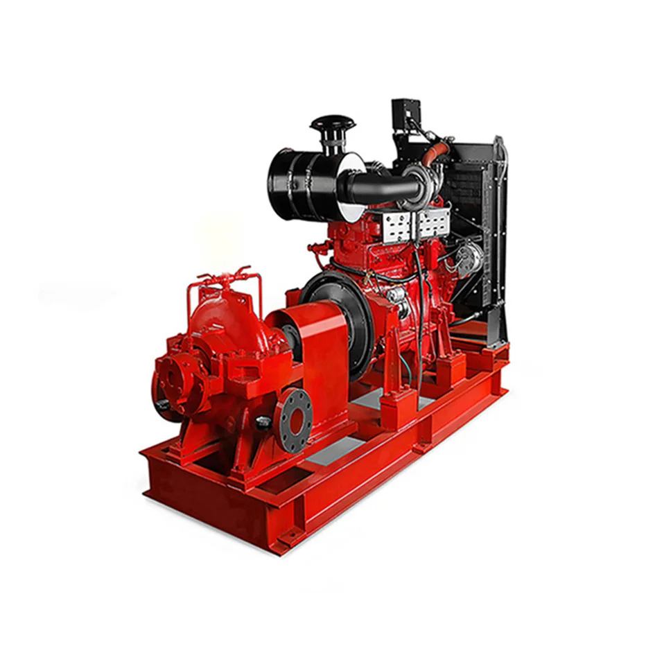 20hp Cast Iron  Engine Fire Pump High Pressure Single Stage Double Suction Pump