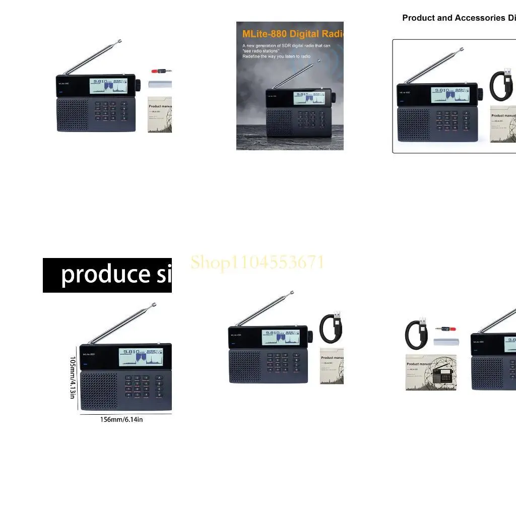 Best Seller MLite 880 Radio High Sensitivity Portable Radio Receiver Supporting Multiple Modulation Mode Including CW FM