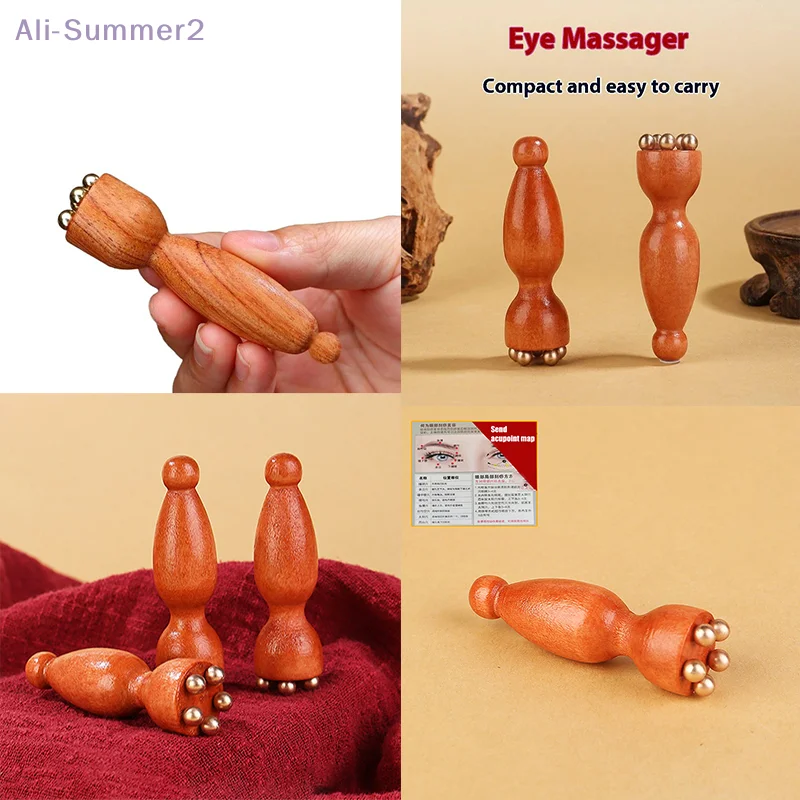 

{MX} Латунная палочка для массажа глаз в форме стручка лотоса, мини-инструмент Гуа Ша для релаксации глаз, меридиан, точечный массажер