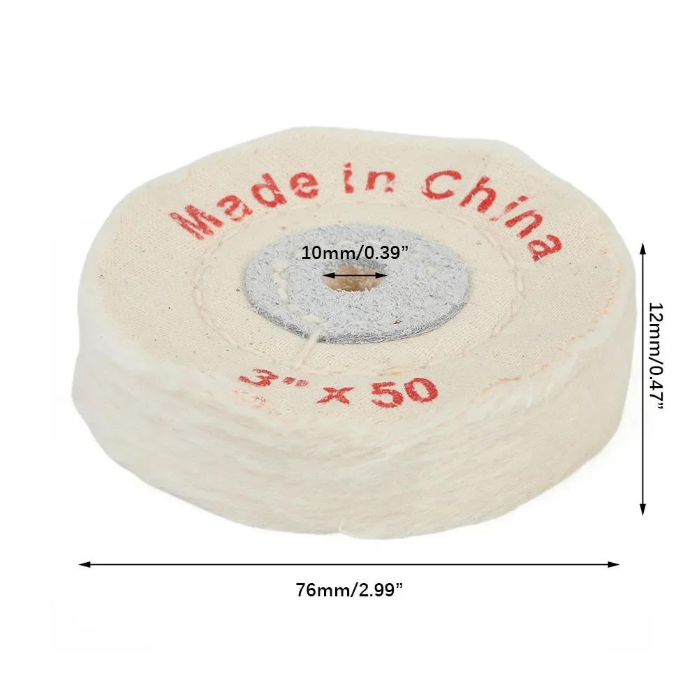 New Buffing Wheel 3 Inch Reliable Buffer For Jewelry For Rotary Tool Grinder Pad Heavy Duty Practical Cloth Buffing