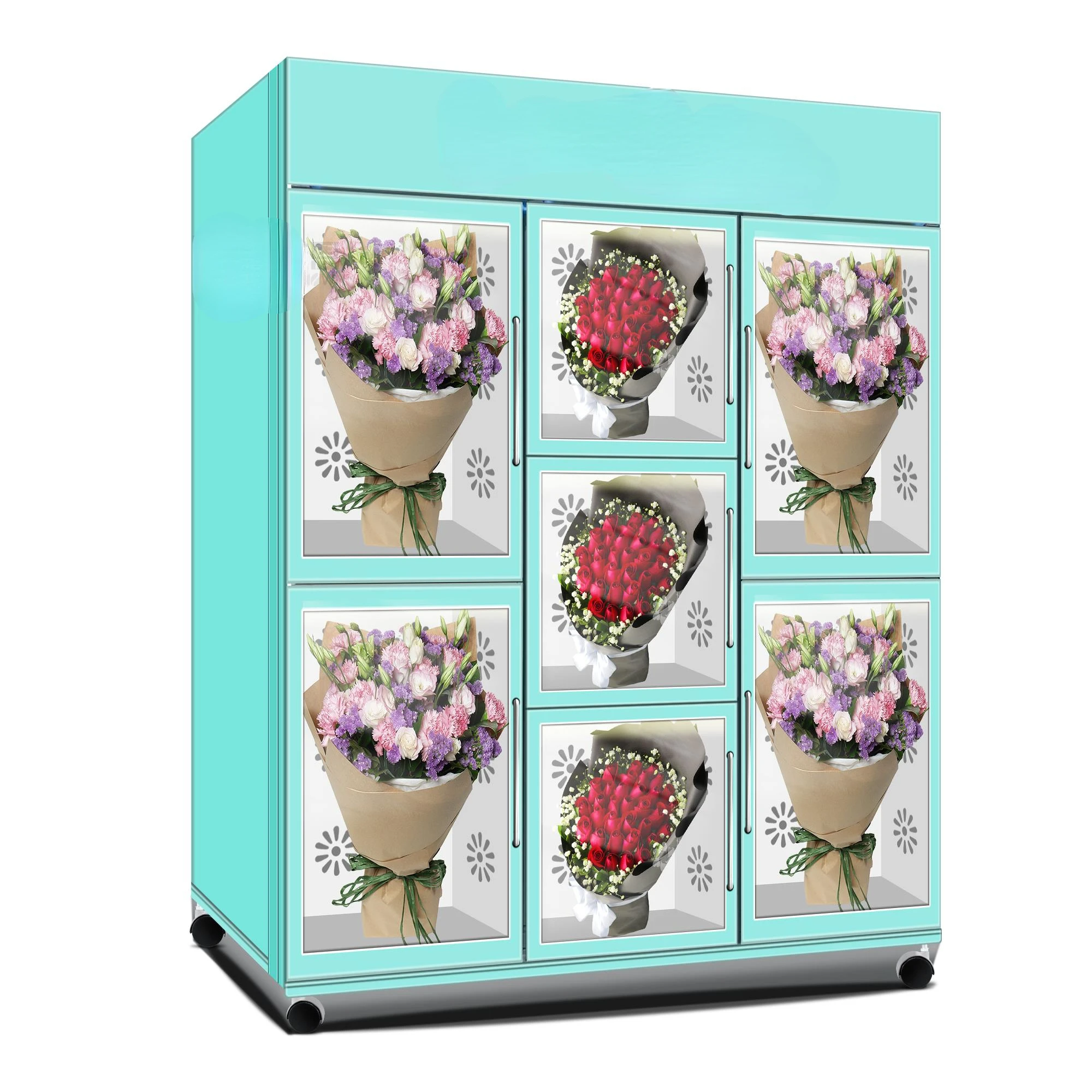 

Flower vending machine, self-service QR code scanning flower cabinet, 24-hour vending machine customization