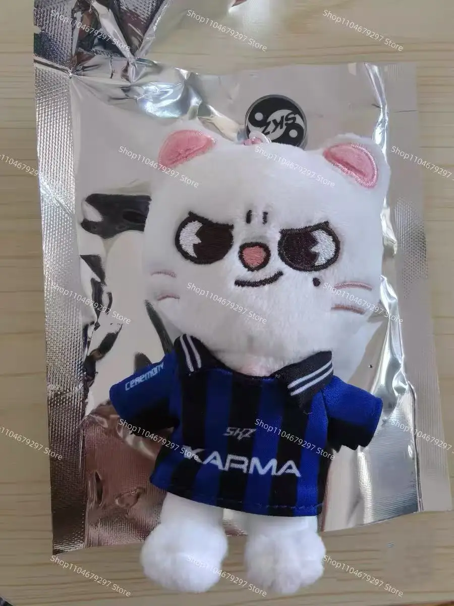 SKZOO – porte-clés en peluche idole Li Longfu Felix Straykids SKZ chemise bleue, nouveaux Fans, accessoires cadeaux, pendentif, poupée jouet pour enfants