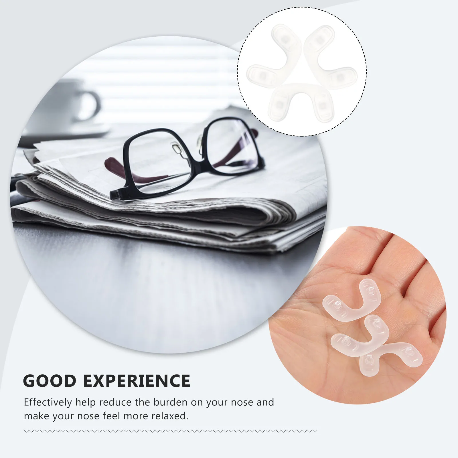 

3 Pcs Nose Basin Glasses Pad Eyeglass Pads Anti Slip Eyeglasses Sunglasses Anti-slip for Bracket