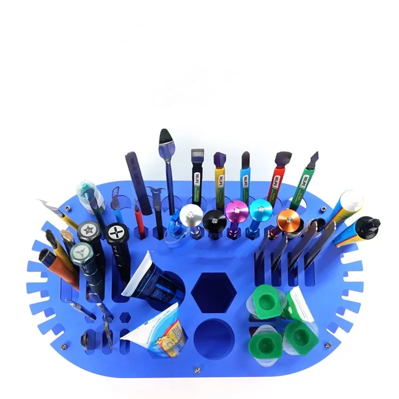 Storage Rack Welding Oil Tweezers Screwdriver Storage Box For Mobile Phone Repair Desk Desktop Finishing Tools 