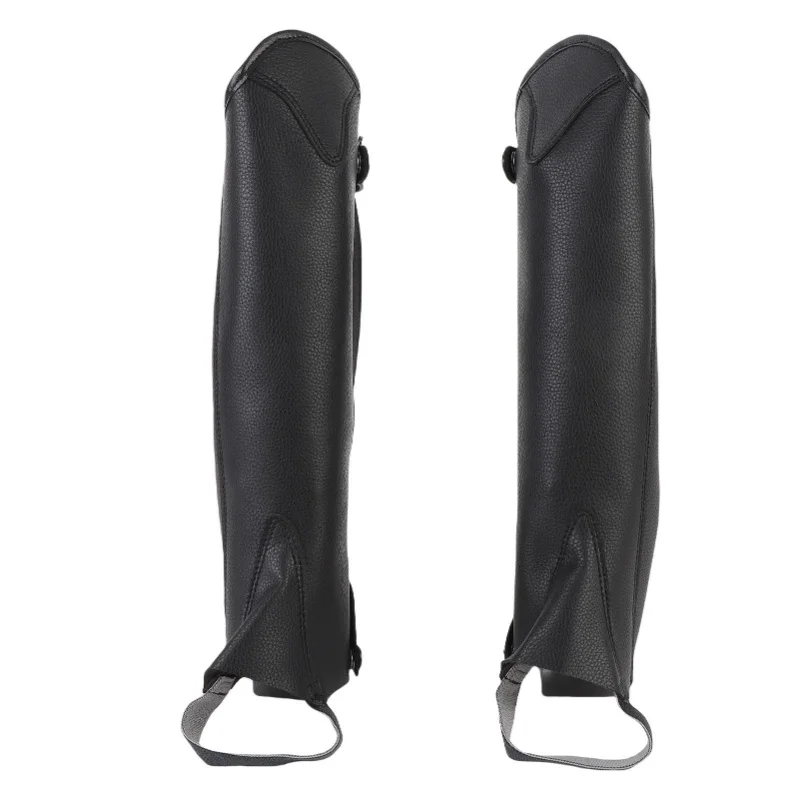 2pcs-equestrian-half-chaps-for-kids-microfiber-protective-leg-guard-half-chap-for-horse-riding